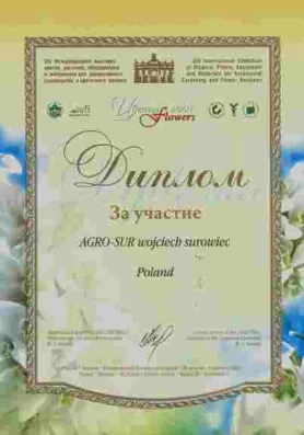 AGRO-SUR - Certyfikat
